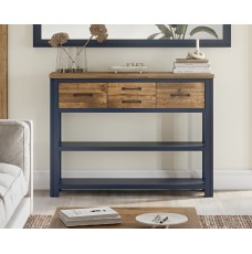 Splash of Blue - Large Console Table - Low Bookcase